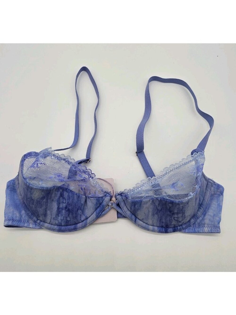 Savage X Fenty Bra Women's Size 32B Purple Lace Plunge Underwire Half Cup